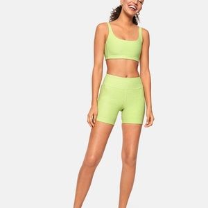 Outdoor Voices Lemongrass shorts set